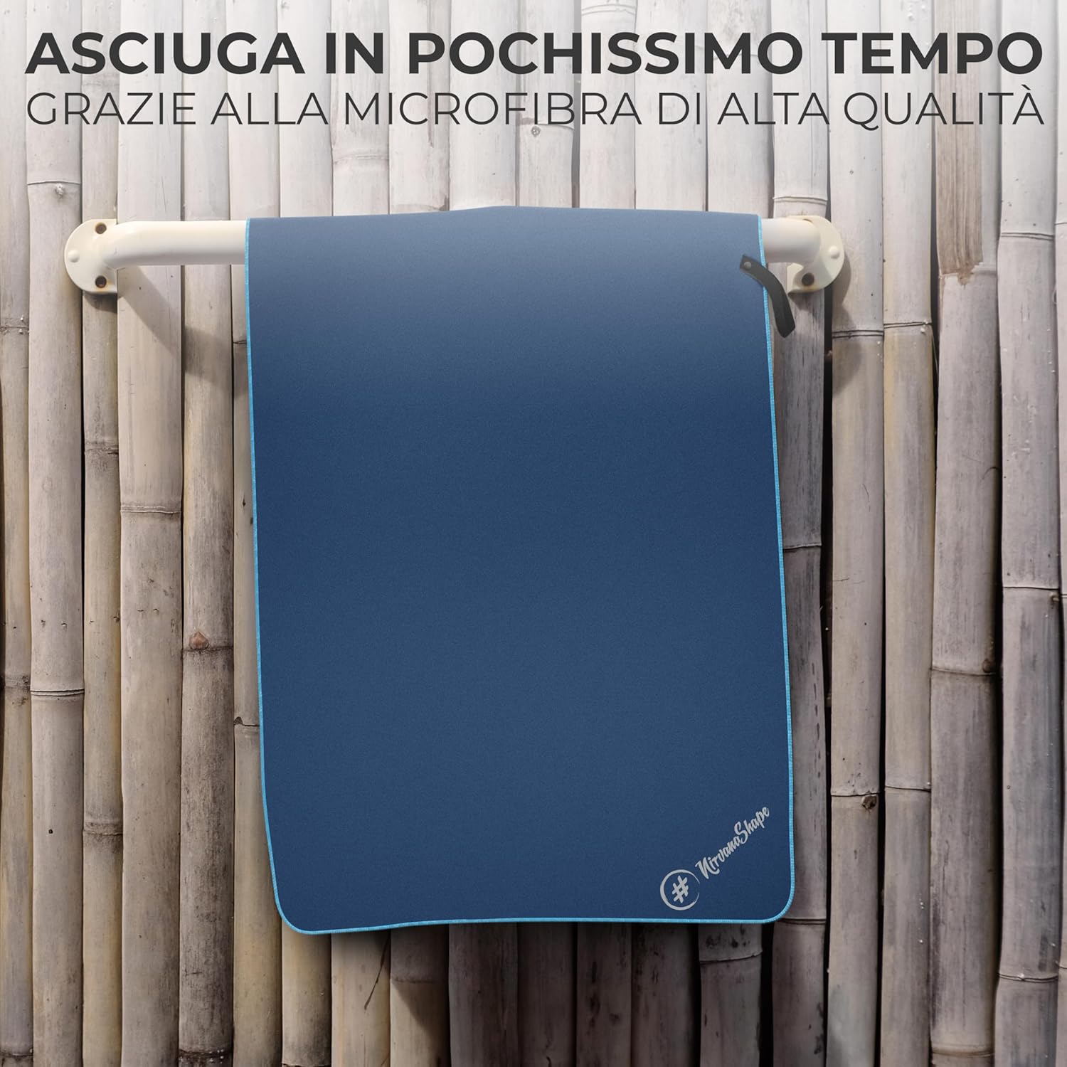Thumbnail 2 de NirvanaShape Asciugamano Microfibra: leggero, assorbente e ad asciugatura rapida (14 colori, 8 taglie) per viaggio, spiaggia e yoga