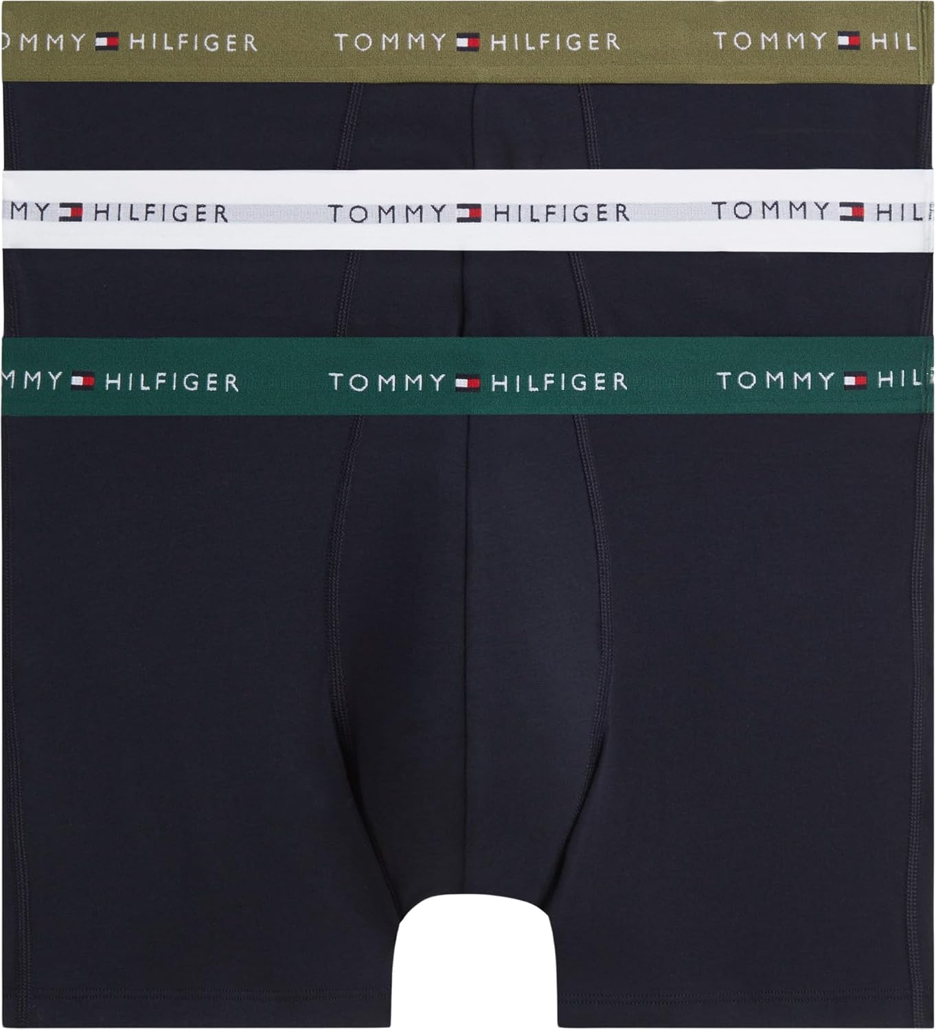 Detalle de Tommy Hilfiger Men 3P Boxer Brief WB Um0Um03874 Boxer Brief, Red – Taille M