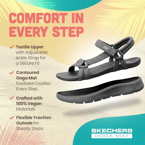 Thumbnail 7 de Skechers Sandal Go Walk Flex Sublime Mujer – Negro Textil, 36 EU