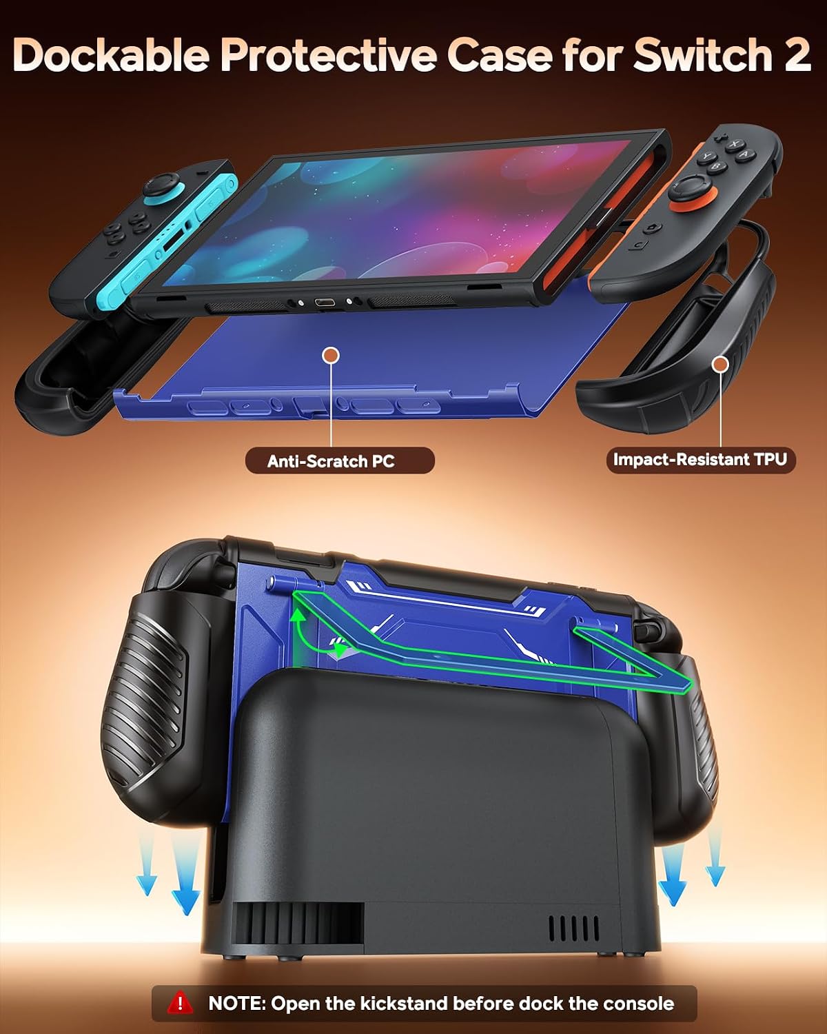Detalle 2 de FYOUNG NTT130SD Dockable Switch 2 Case with Adjustable Kickstand