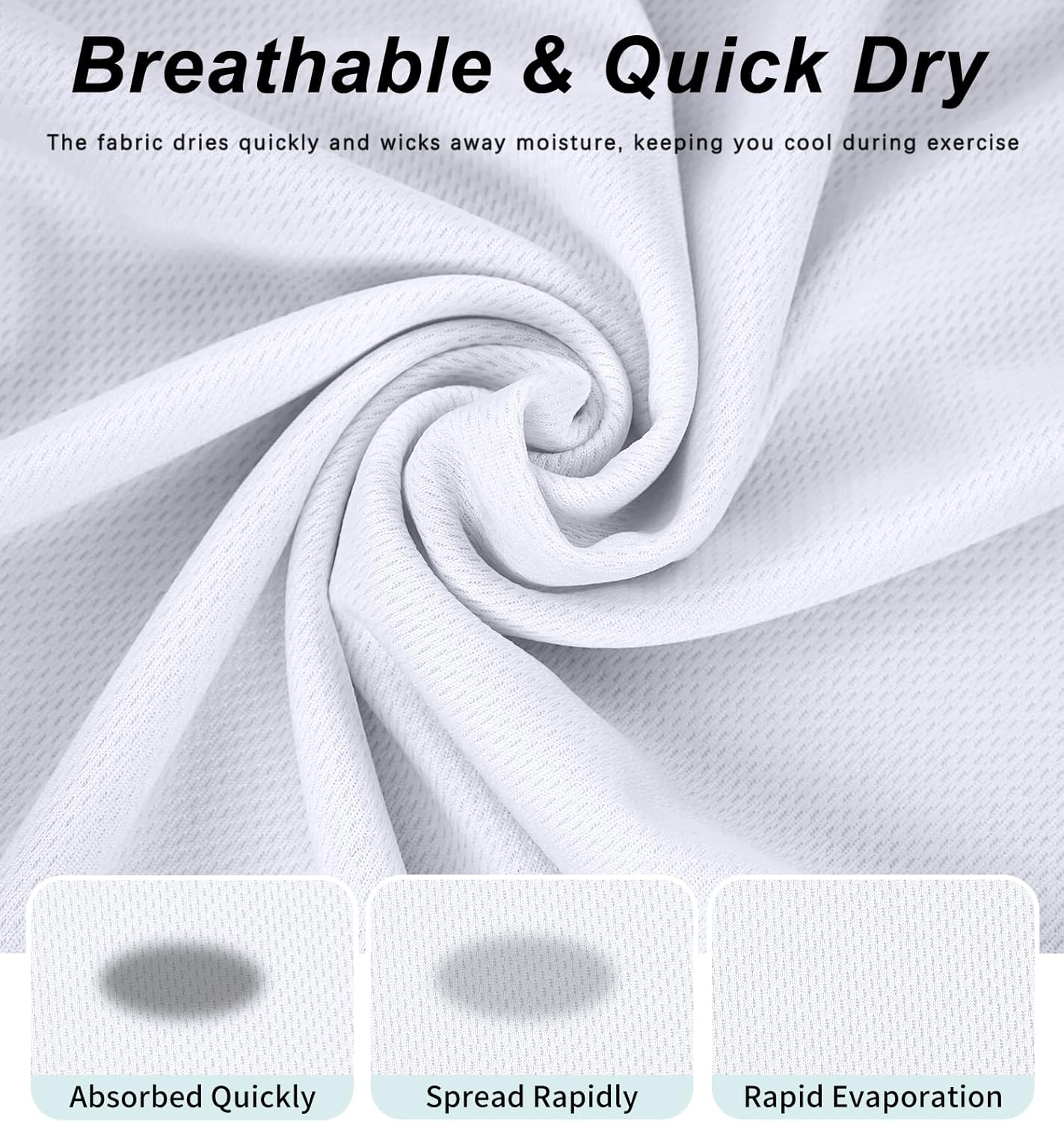 Thumbnail 6 de Holure Men's Quick-Dry Sportswear T-Shirts: Breathable, Moisture-Wicking 4-Way Stretch Tops