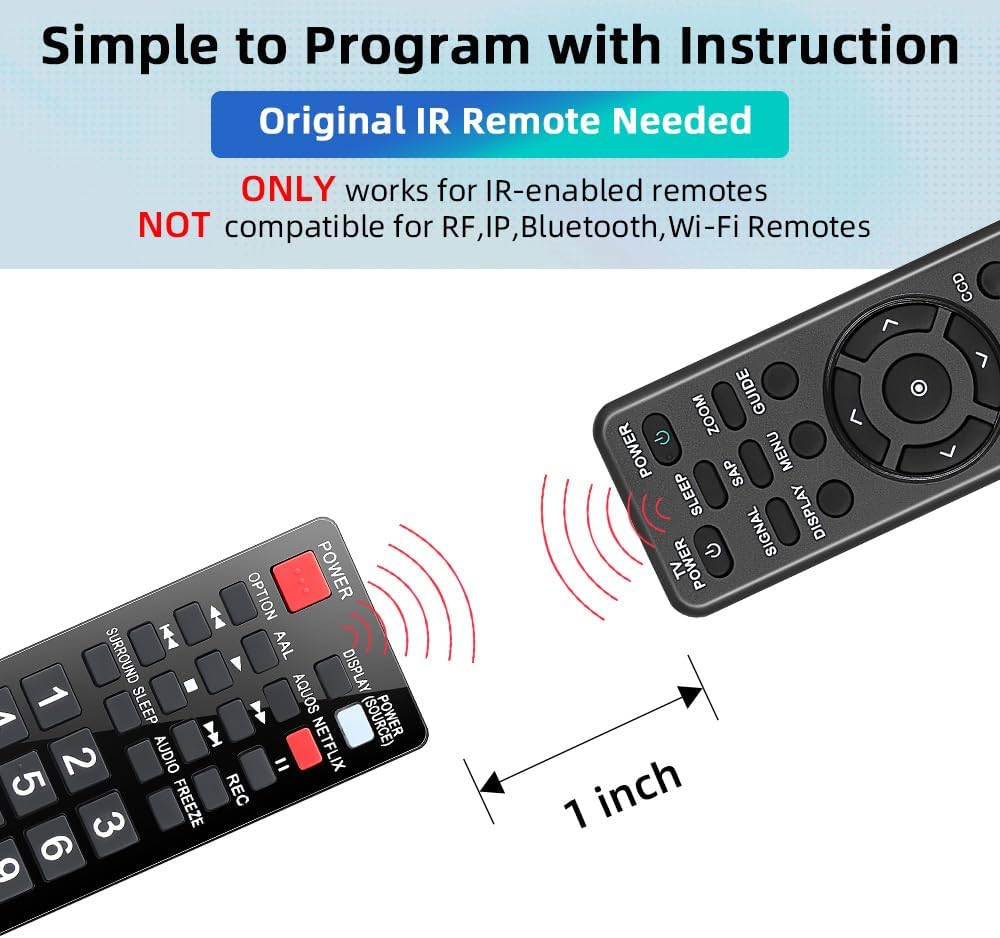 Detalle de Gvirtue Universal Remote Replacement for Sharp AQUOS TVs