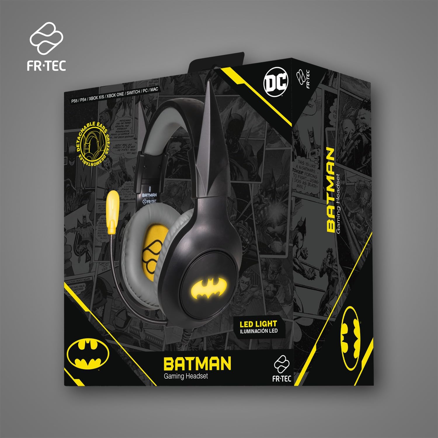Thumbnail 5 de FRTEC Batman Auriculares Gaming con Luz RGB para PlayStation y PC