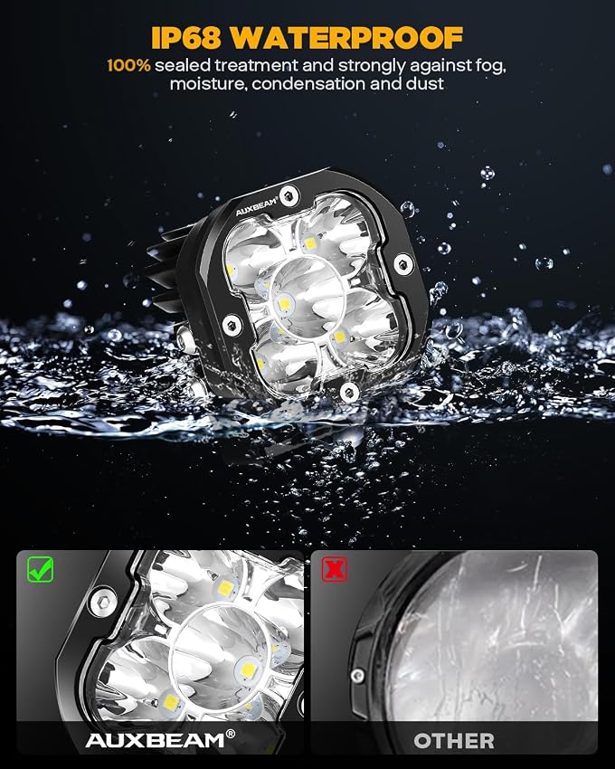 Thumbnail 4 de Auxbeam XP-Ultra Series 3" 80W Cube LED Pods 9600LM
