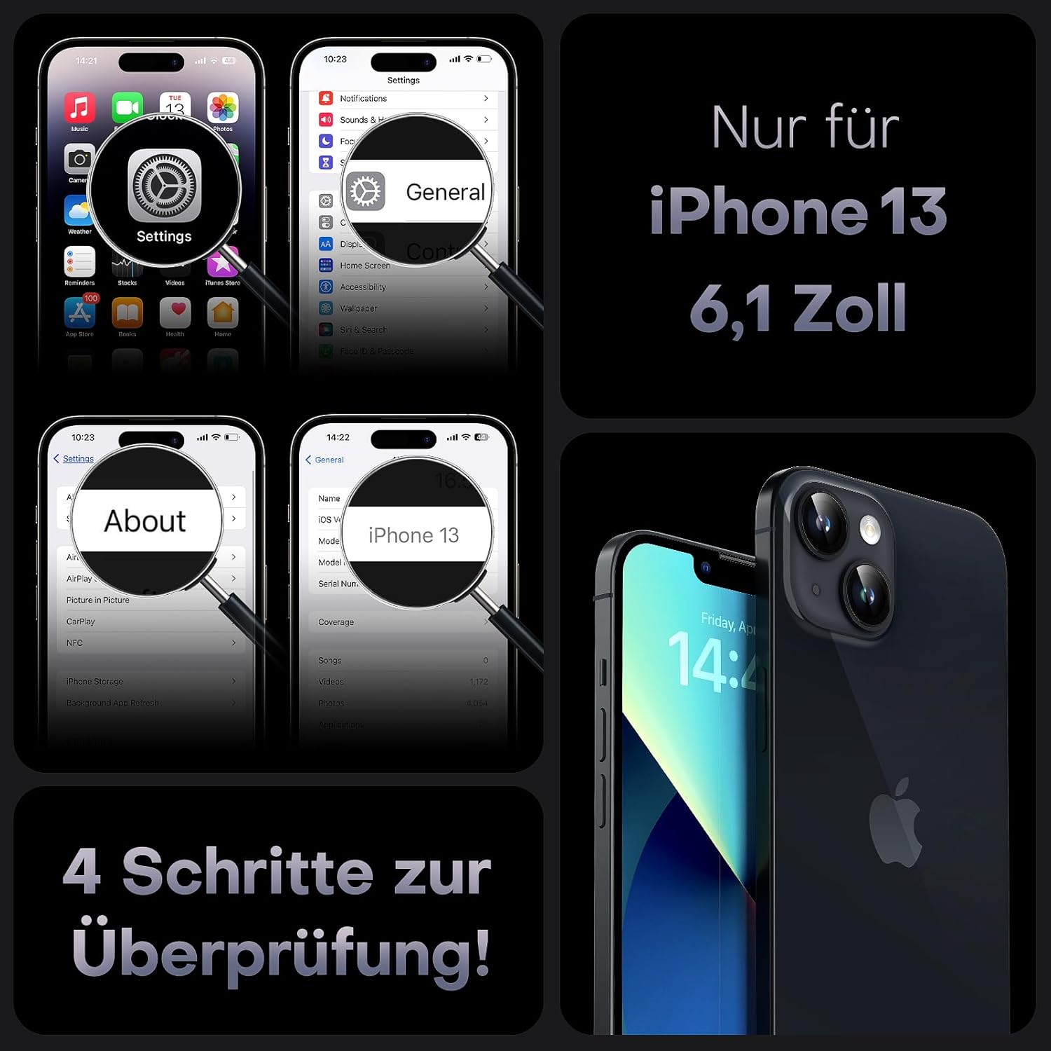 Thumbnail 1 de TOCOL Hülle für iPhone 13 mit MagSafe – Vollständiger Kameraschutz, Stoßfest, transluzente Rückseite