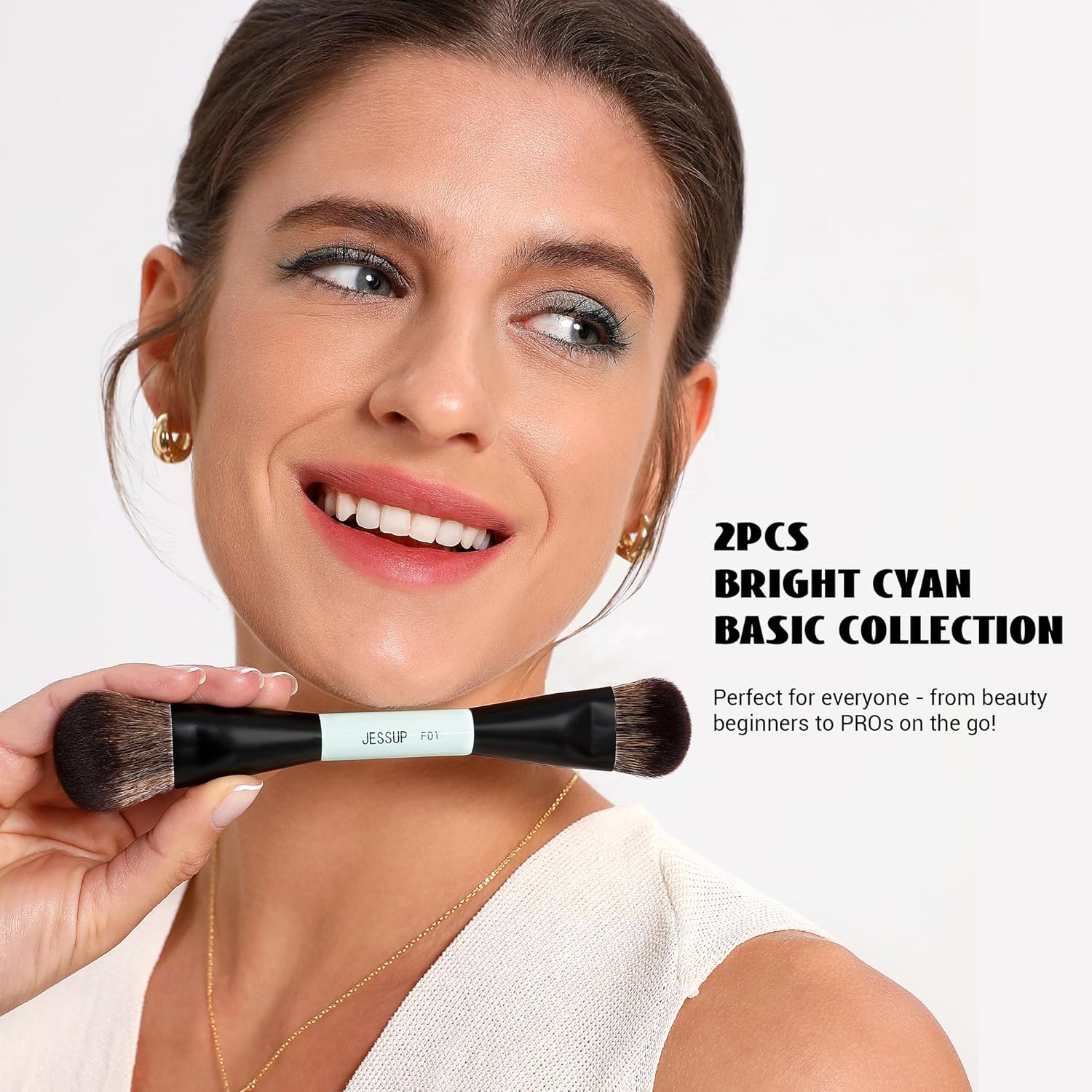 Thumbnail 1 de Jessup Double Ended Makeup Brushes 2pcs