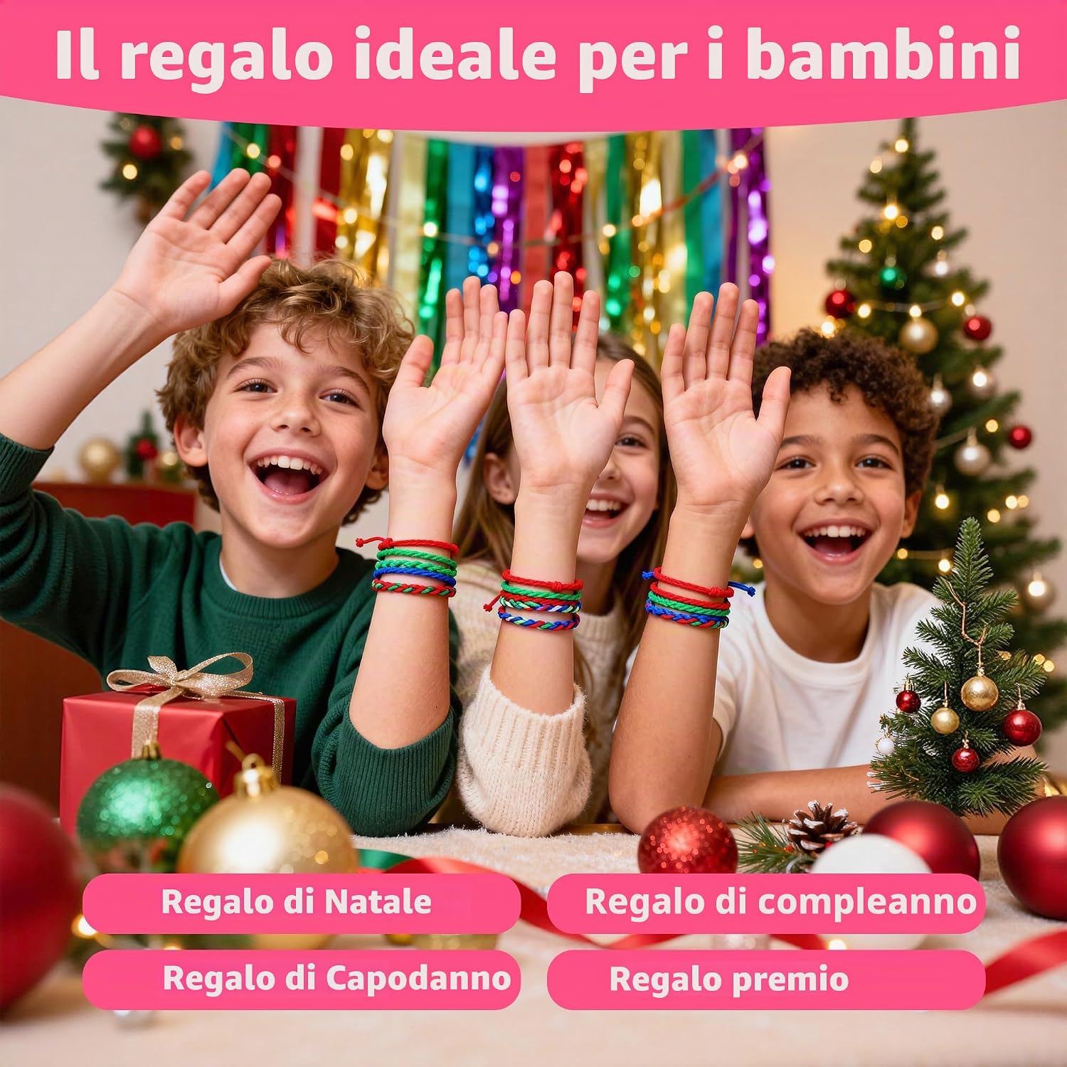 Detalle 2 de Kit artigianale per braccialetti dell'amicizia 3 in 1 – creatività per bambini 6–12 anni