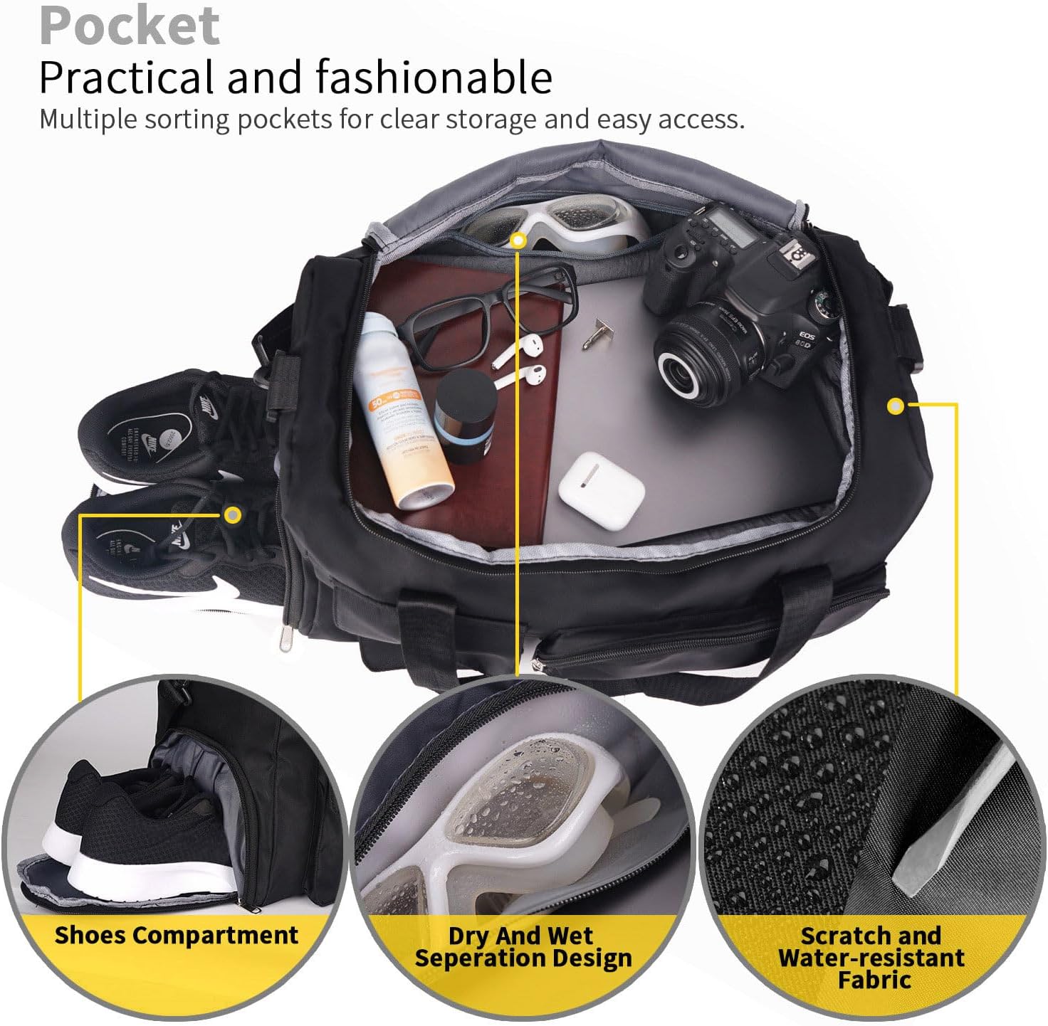 Thumbnail 2 de FIORETTO Sports Gym Duffle Bag 30L