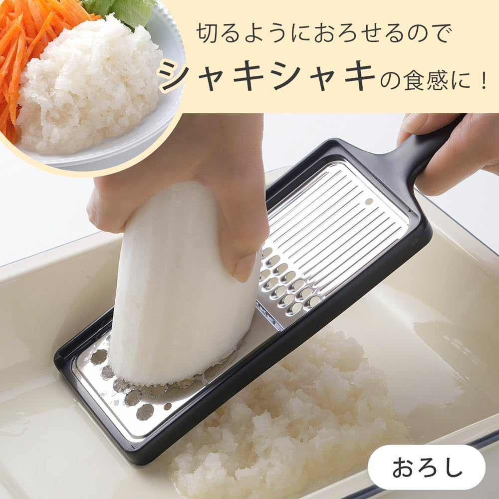Detalle de 下村企販 43052 スライサー 千切り・おろし両面タイプ 日本製
