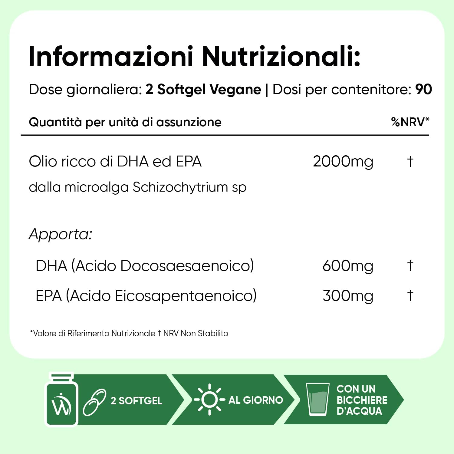 Thumbnail 4 de Omega 3 Vegan WeightWorld (90 softgel) da 2000 mg con DHA ed EPA