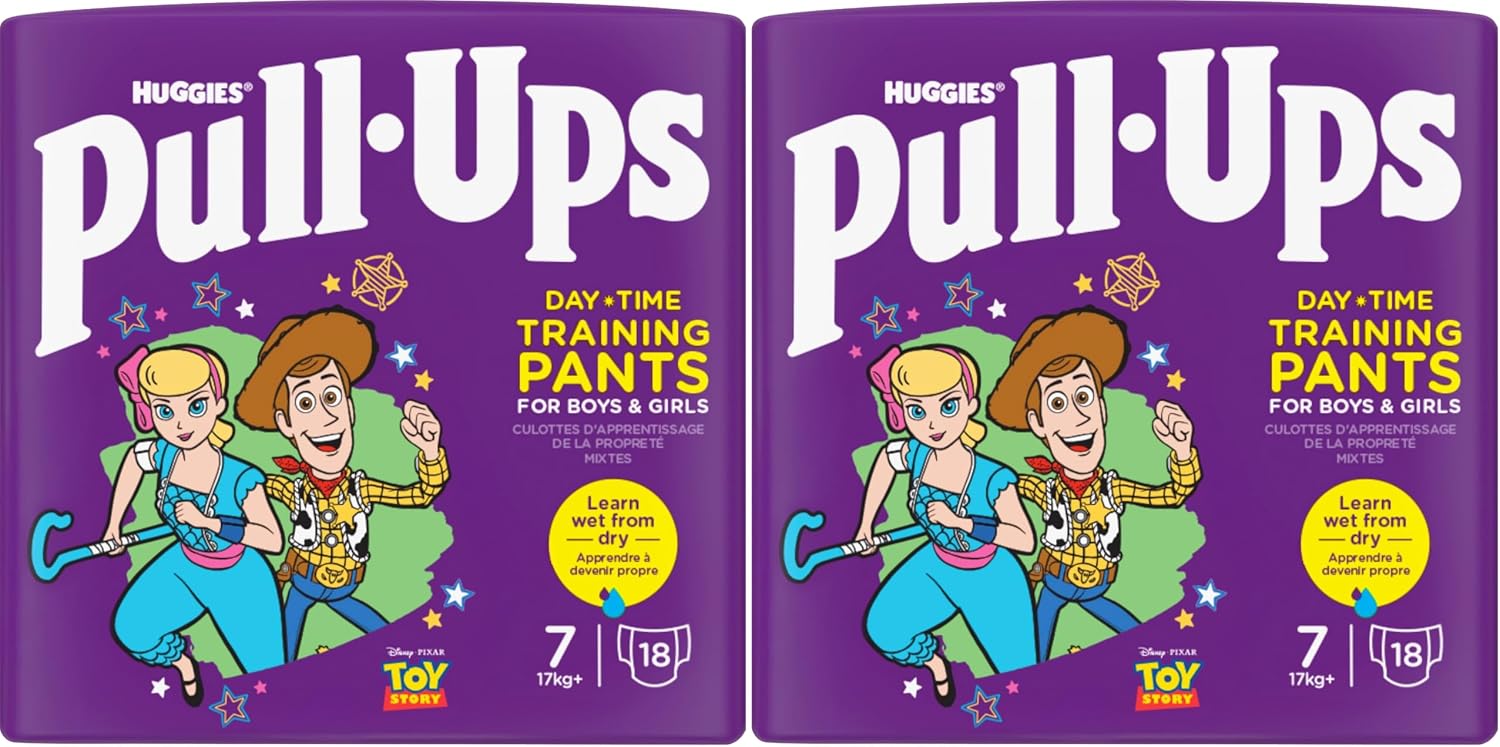 Detalle de Huggies Pull-Ups Taille 7, culottes d'apprentissage unisexes – lot de 36 (2 paquets x18)