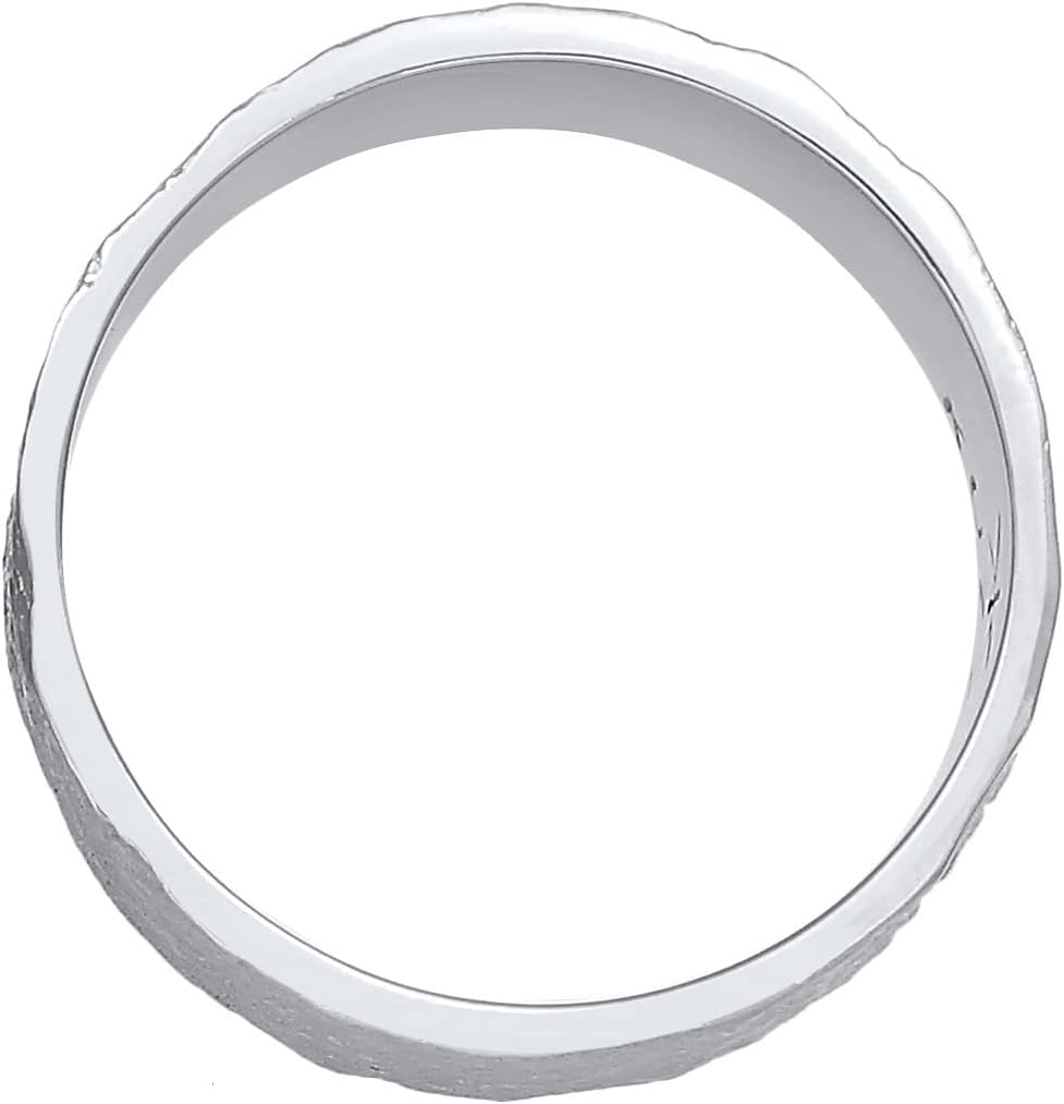 Detalle de Kuzzoi Herrenring 9 mm (925 Sterling Silber), massiv handgeschmiedet im Used Look – Ringgröße 60–66