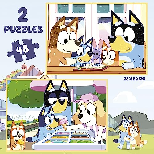 Thumbnail 2 de Educa Puzzle Bluey 🧩 Set 2 Puzzles de 48 Piezas en Maleta para Niños 5+