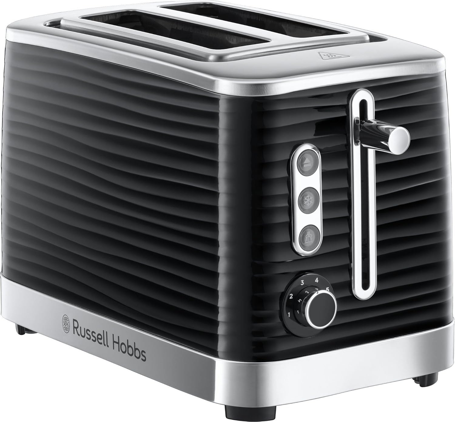 Thumbnail 5 de Russell Hobbs Inspire 4 Slice Toaster (Black textured high gloss, extra wide slots)