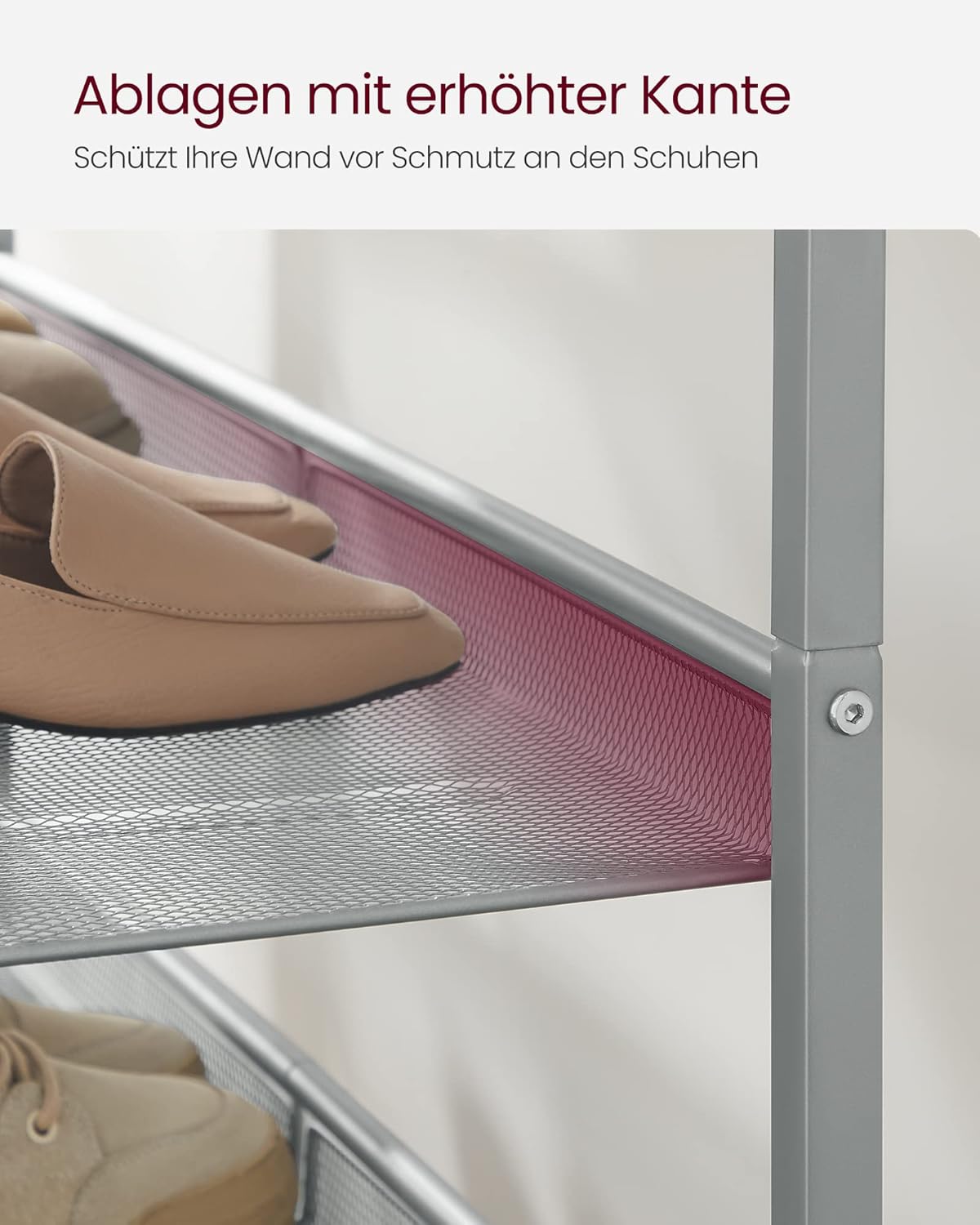 Thumbnail 6 de VASAGLE Schuhregal LBS038E22 mit 5 Ebenen – platzsparende Schuhablage im Industrie-Style