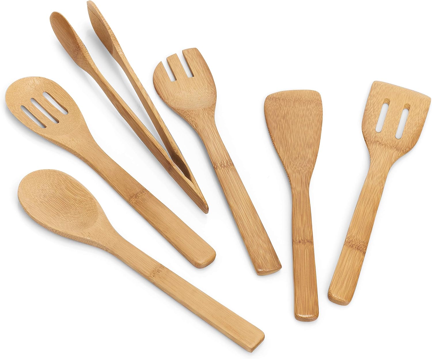 Detalle de Zeller 25274 keukengerei-set met bamboehouder, 7-delig, Ø 9 x 33 cm