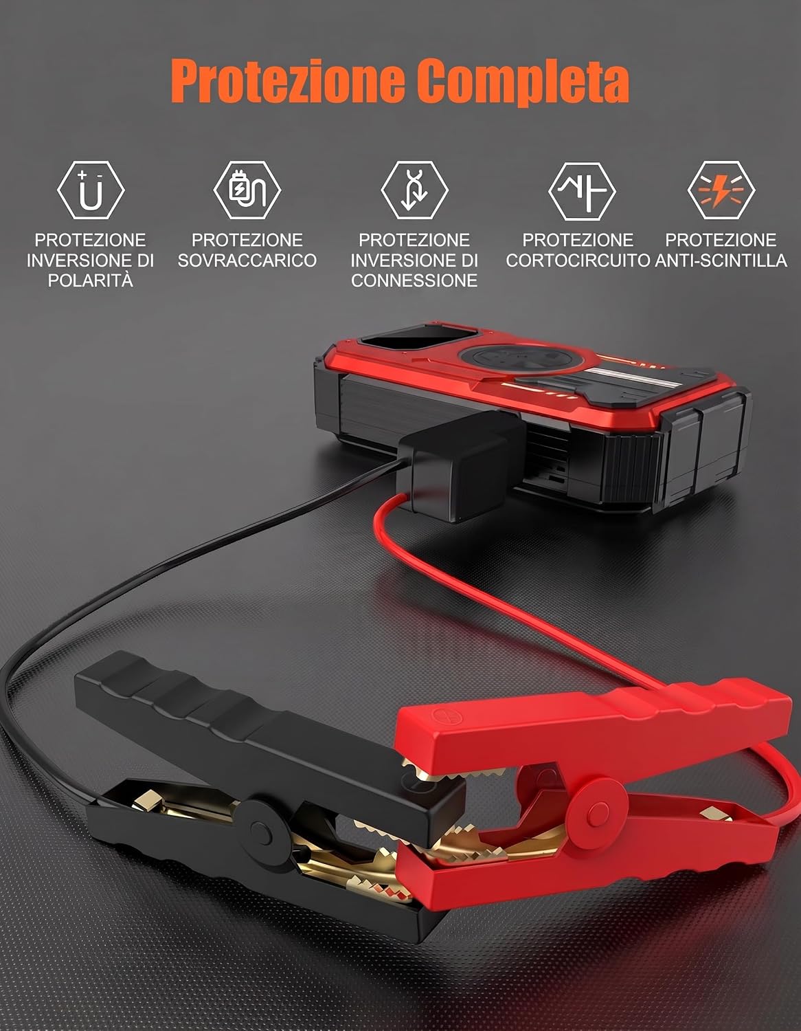 Thumbnail 5 de Eigotrav Avviatore Batteria Auto con Compressore 150 PSI e 6000A – Kit Emergenza Portatile