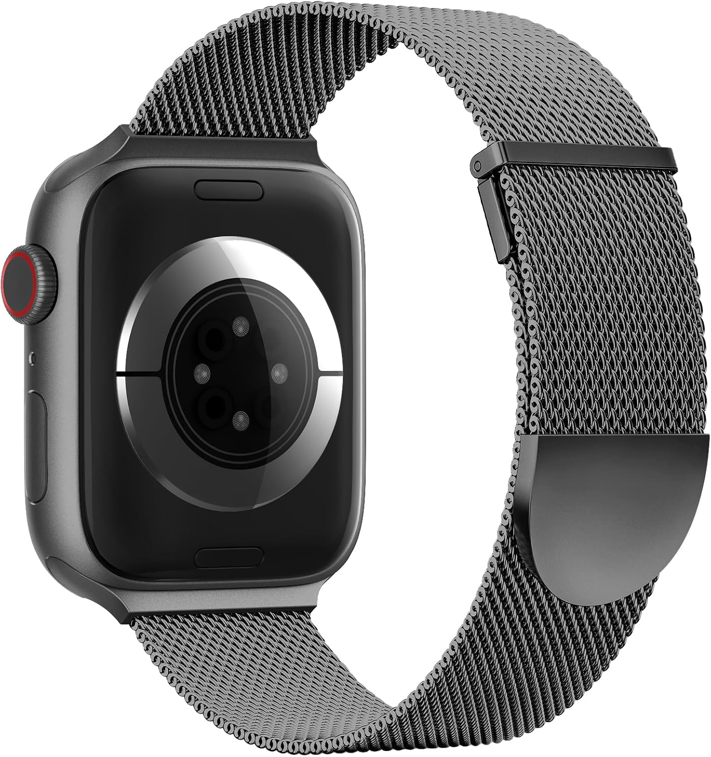 Detalle de Higgs Dual Magnetic Stainless Steel Mesh Strap Compatible with Apple Watch (38–49mm)