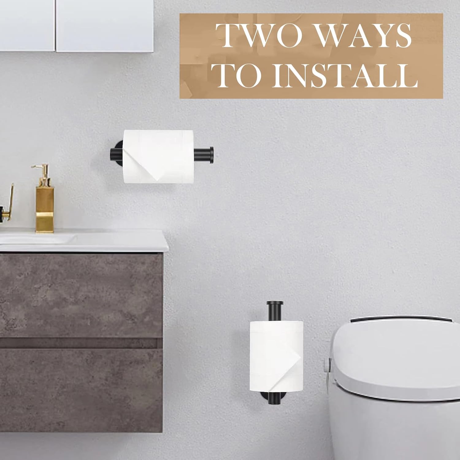 Thumbnail 4 de JOPOFI Toilet Paper Holder, Matte Black
