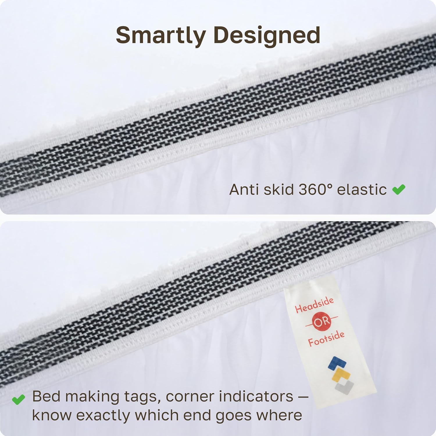 Detalle de Organic Cotton Percale Fitted Sheet 300TC
