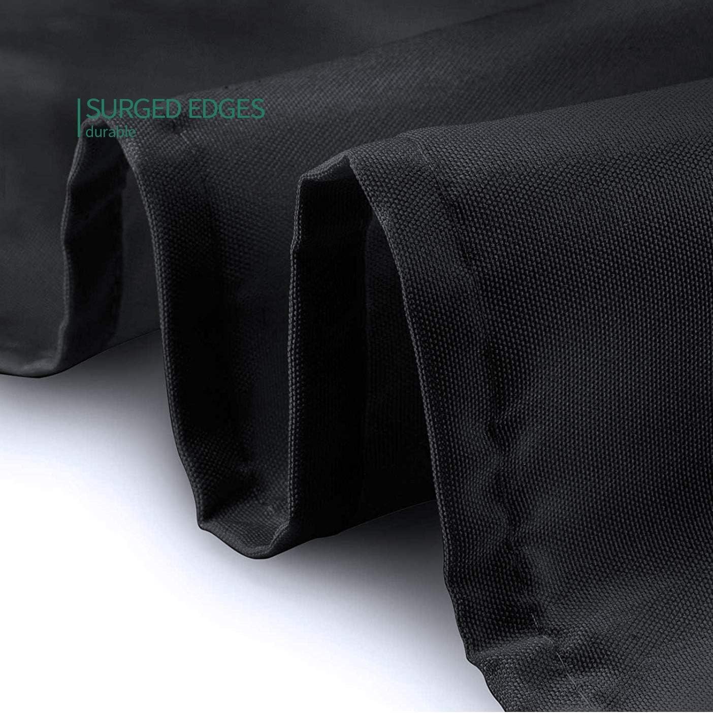Detalle de Surmente 120" Round Tablecloths - 5-Pack, Black | Polyester Coverage for Weddings, Parties, and Banquets