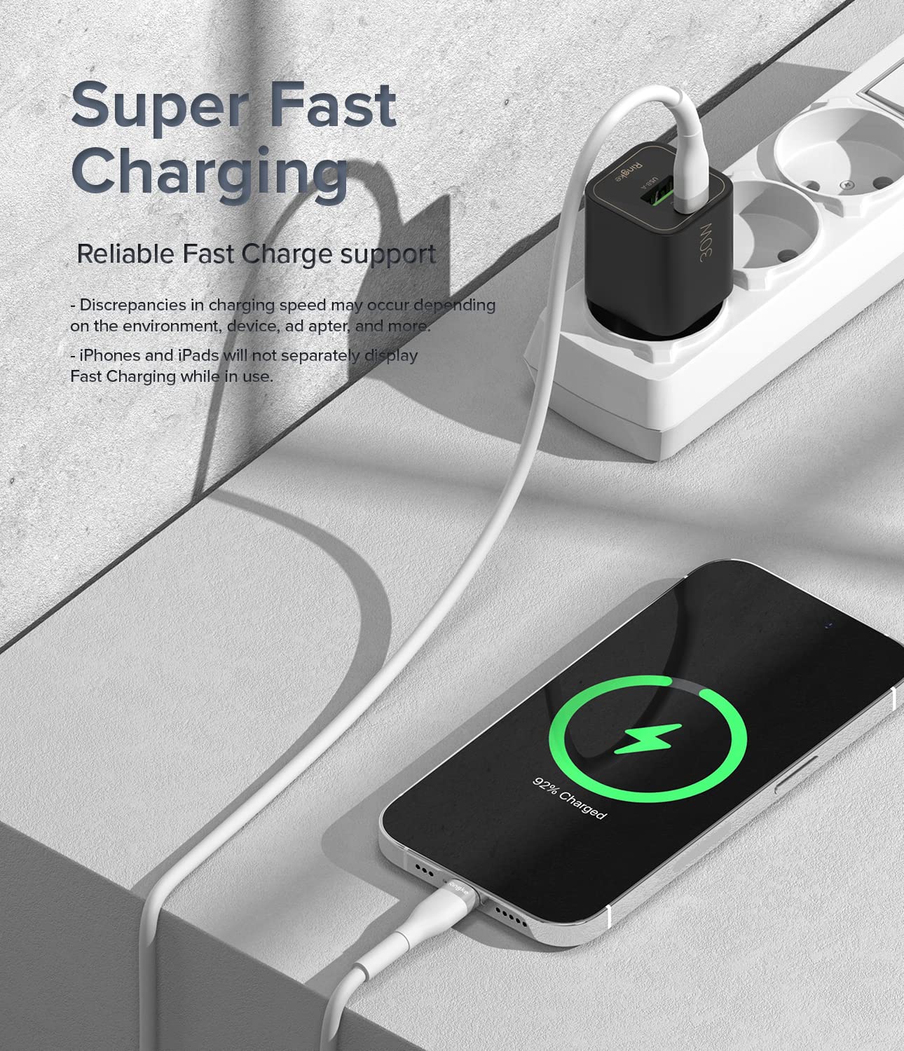 Thumbnail 2 de Ringke Fast Charging Pastel Cable 2M / 20W – USB-C to Lightning (White)