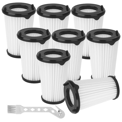 Detalle de 8er-Set HEPA Filter kompatibel mit AEG AEF150-Serie (CX7, HX6, QX8) inkl. Reinigungsbürste – Wiederverwendbar