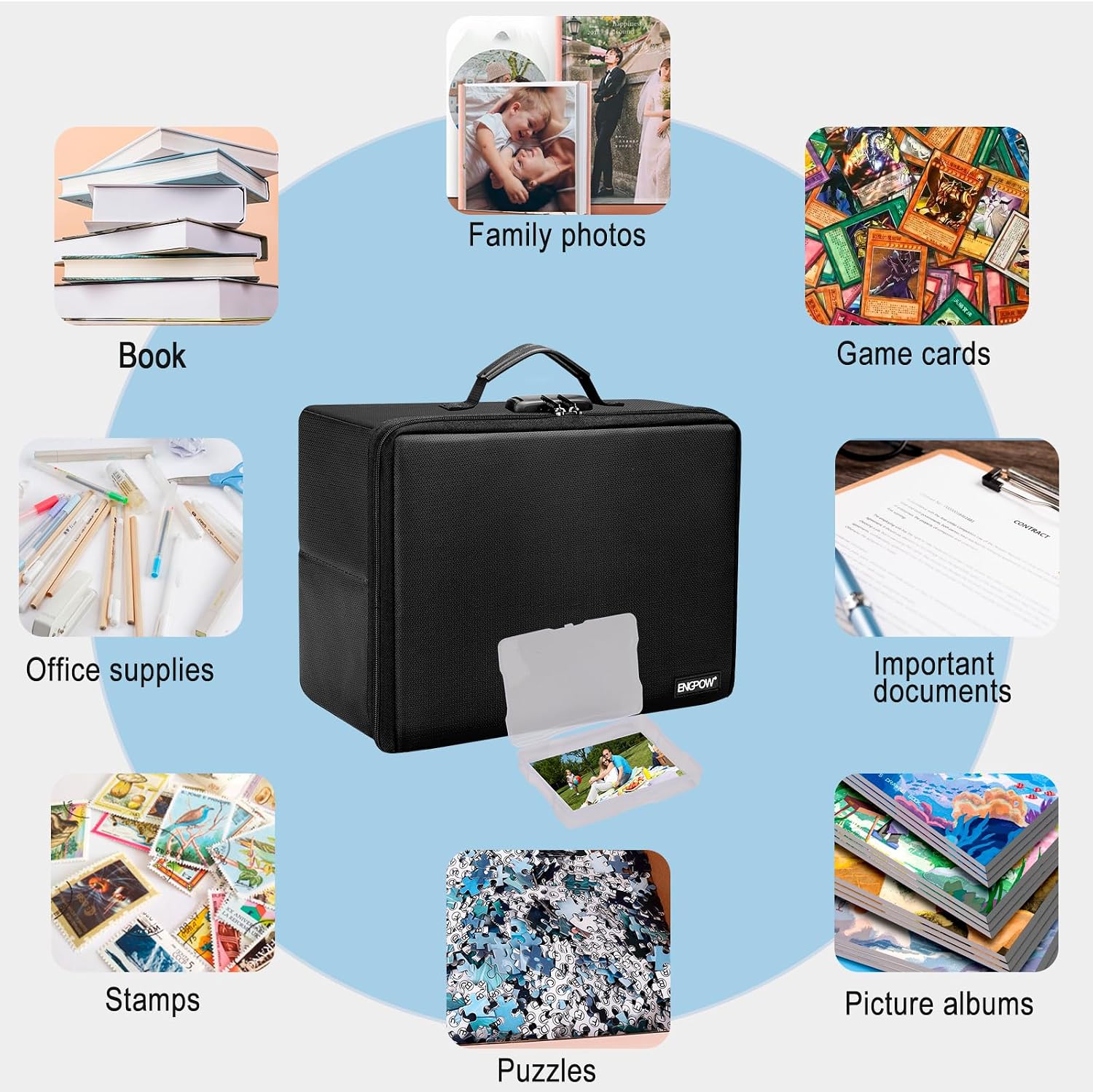 Thumbnail 6 de ENGPOW Photo Storage Box 18-slot, fireproof organizer