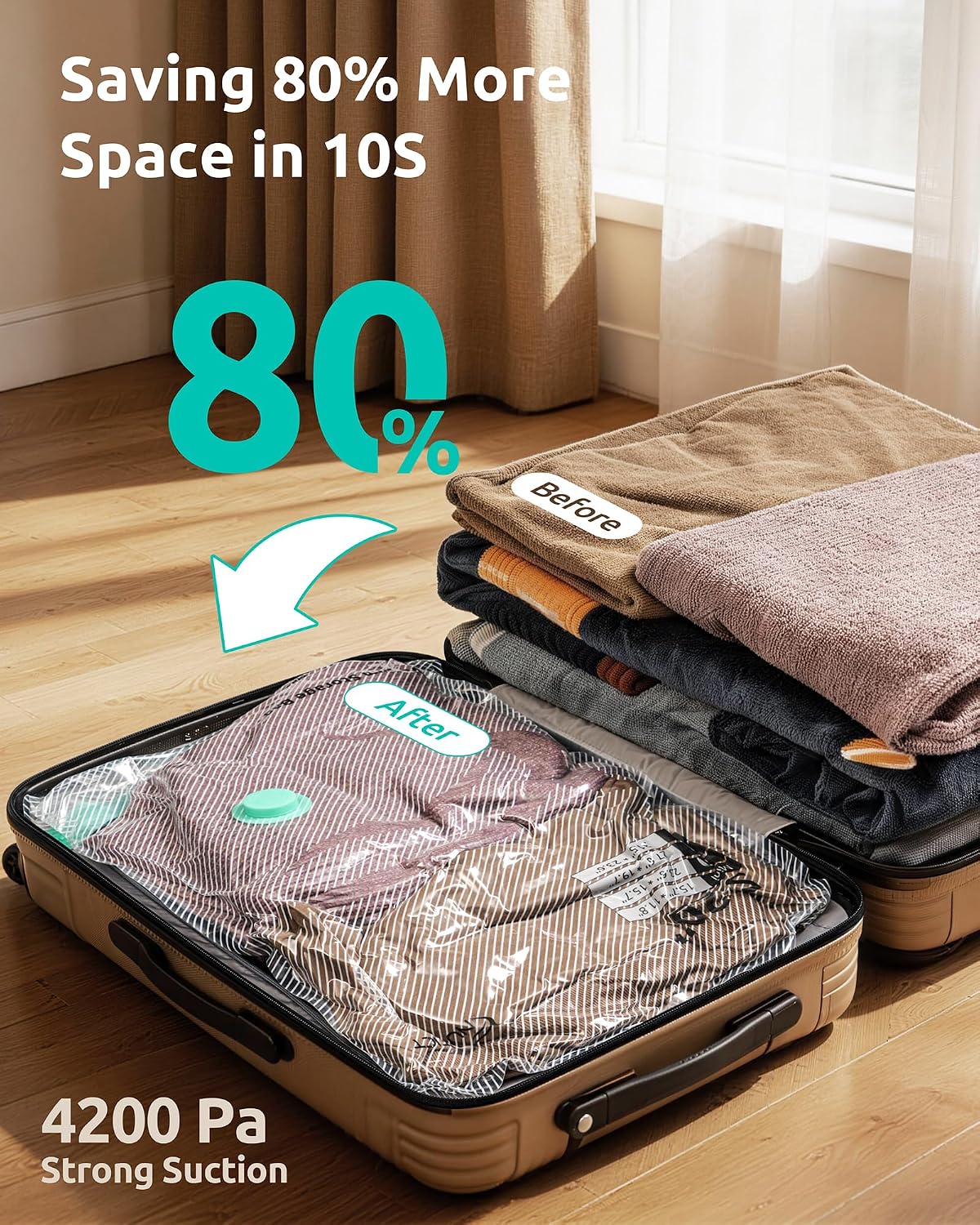 Detalle 2 de Vacuum storage bags 12-pack