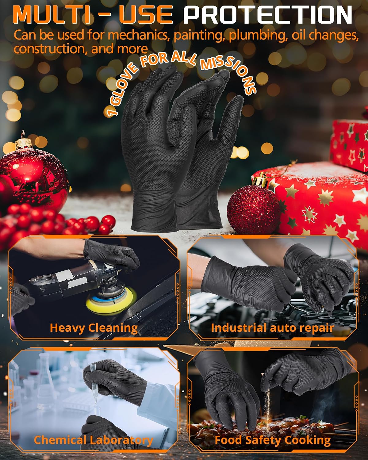 Thumbnail 6 de WCY Disposable Nitrile Gloves, 9 mil