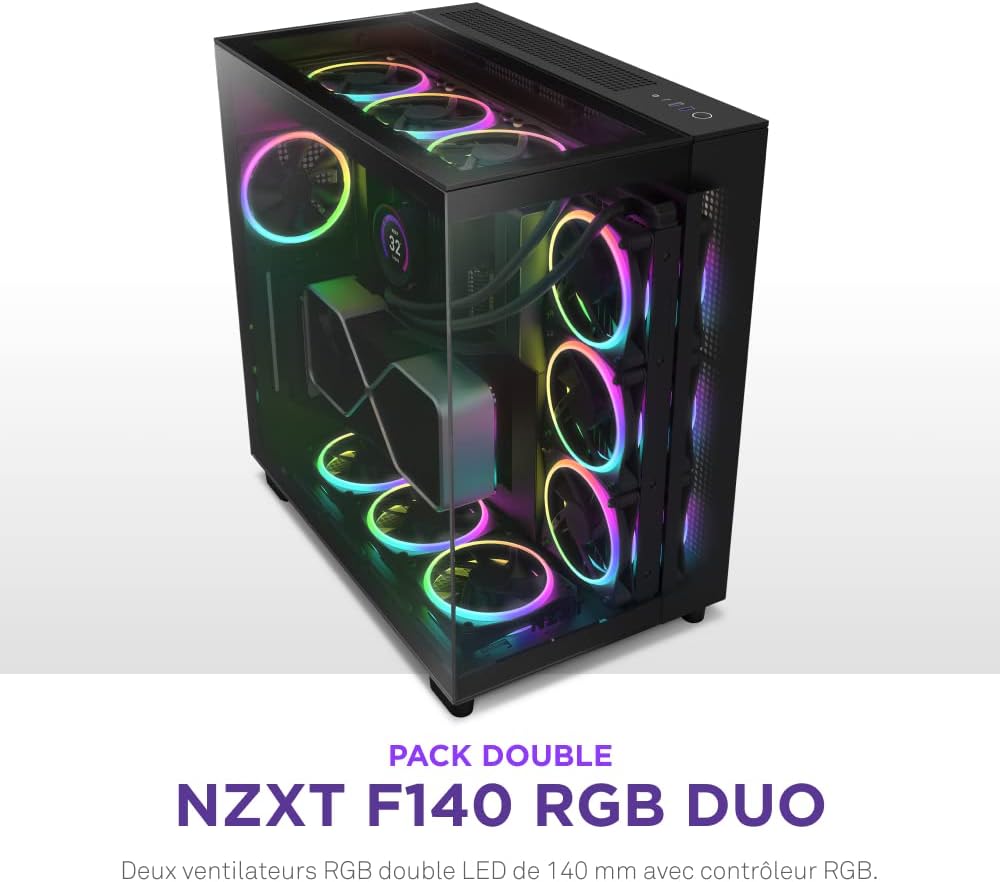 Detalle 2 de NZXT F140 RGB Duo, 2 ventilateurs 140 mm ⚙
