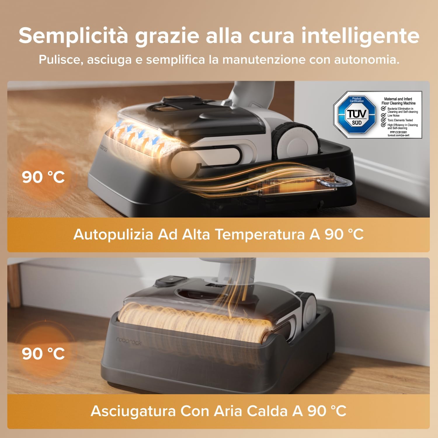 Thumbnail 6 de roborock F25 GT: Aspirapolvere e Lavapavimenti senza fili 2-in-1 con pulizia ad alta temperatura e asciugatura rapida