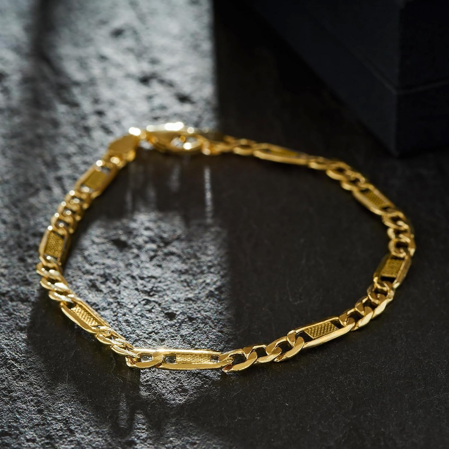 Thumbnail 6 de EDELIND Bracciale Fantasia 333/585 Uomo in Oro Giallo/Bicolore, 5,2 mm di largh., Lunghezza a Scelta