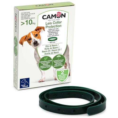 Detalle de CAMON Collare Protettivo per Cane (>10kg) con Olio di Neem, 60 cm: protezione naturale fino a 2 mesi