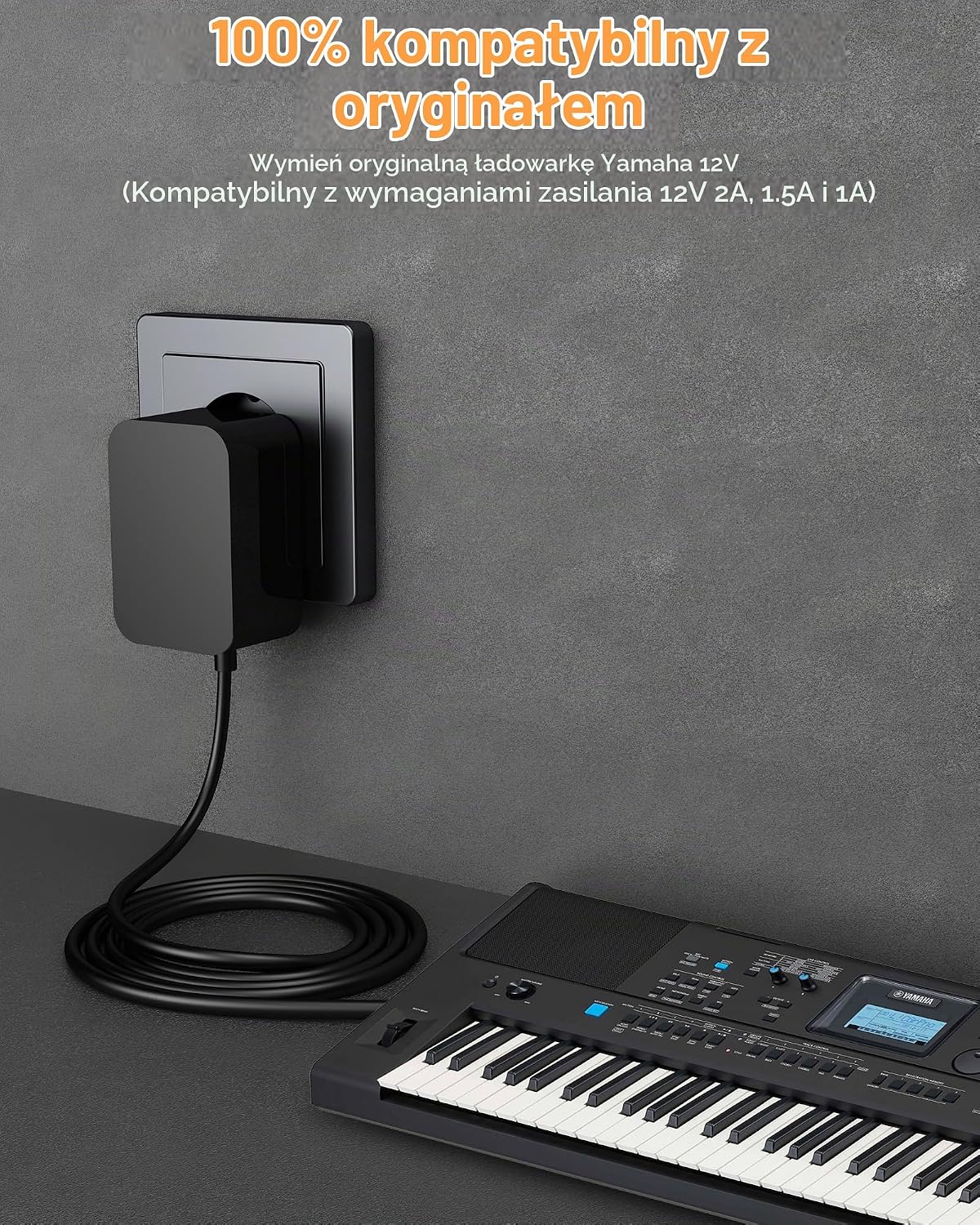 Thumbnail 6 de RENGOGA zasilacz 12 V/2 A do keyboardów Yamaha, 24 W, wtyk 5,5 × 2,5 mm