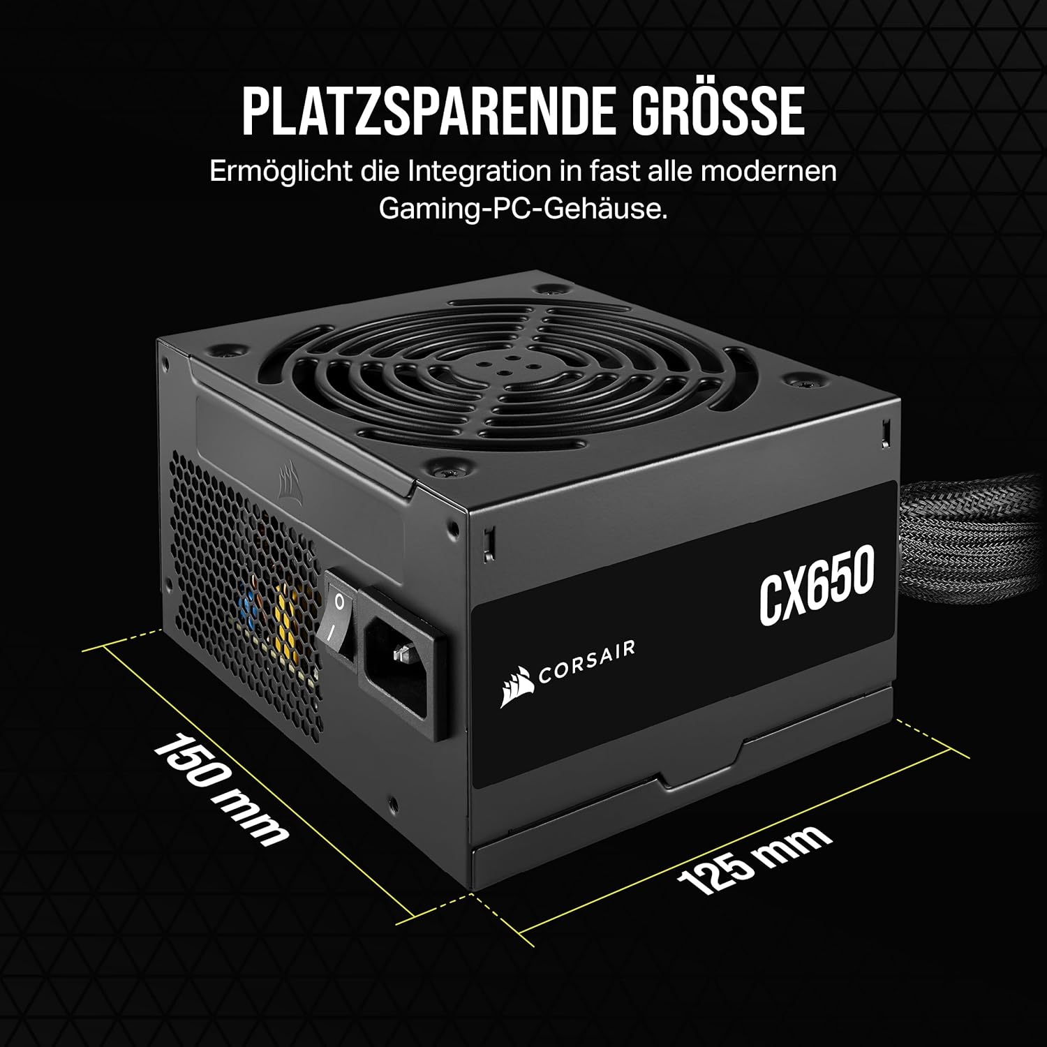 Thumbnail 4 de CORSAIR CX650 ATX 650W Netzteil – 80 Plus Bronze, leise, nicht modular, Schwarz