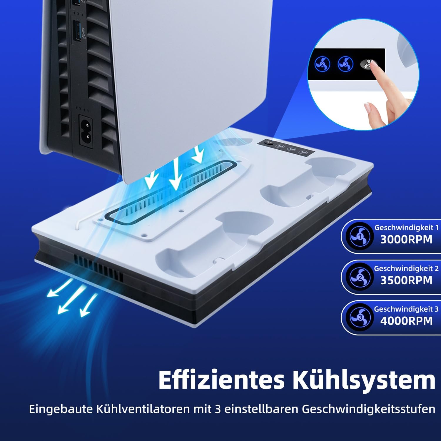 Thumbnail 3 de Wigearss PS5 Kühler Standfuß mit Dual-Laden