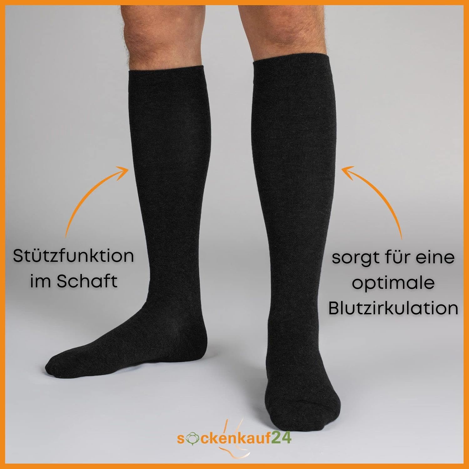 Detalle de sockenkauf24 Stützstrümpfe 2 Paar Kompressionsstrümpfe