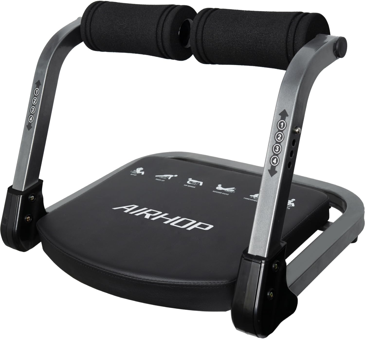 AIRHOP 8-in-1 Smart Core Ab Machine: klappbarer Bauchtrainer bis 100 kg für Zuhause & Büro