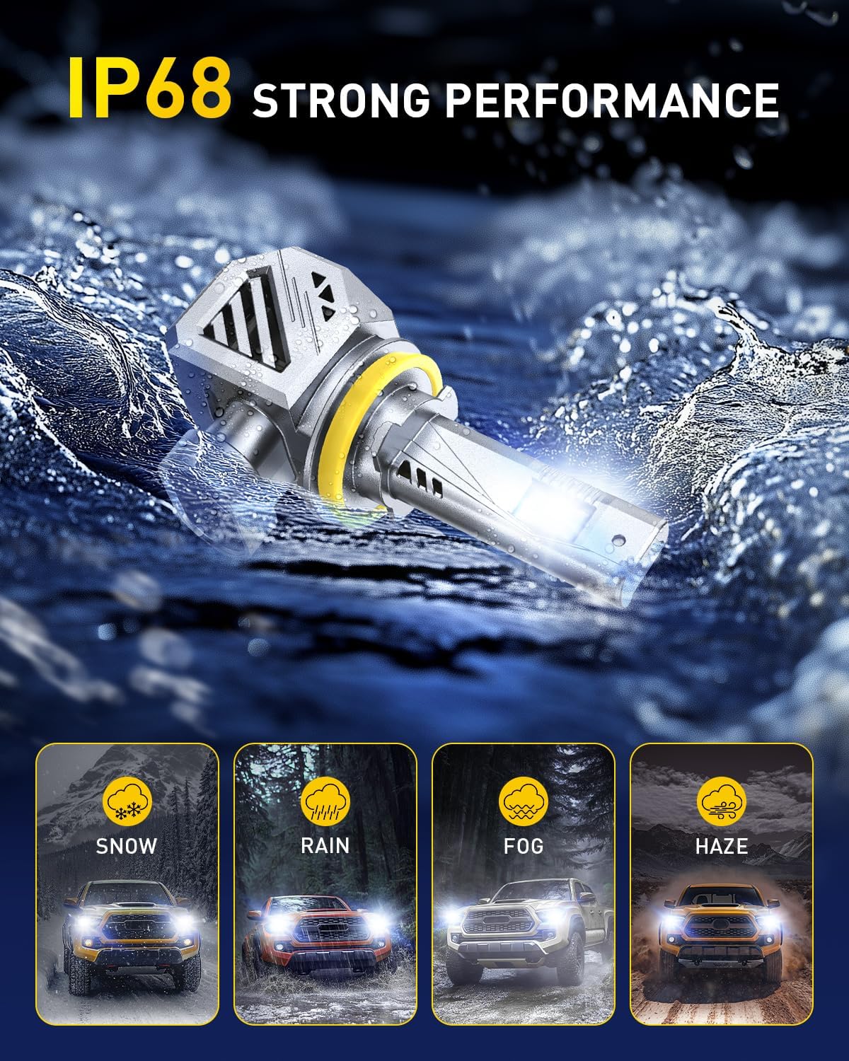 Detalle de AUXITO LED Fog Light Bulbs 6500K