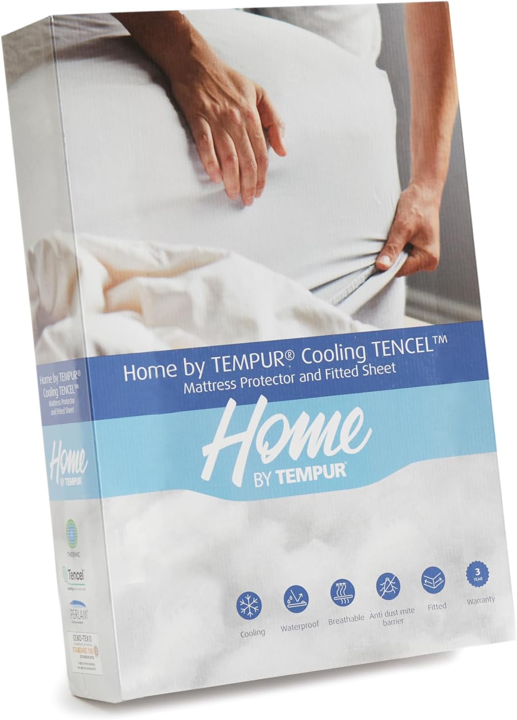 Thumbnail 2 de Tempur,Home BY TEMPUR Thermoregulating Mattress Protector & Fitted Sheet (Superking 180 x 200 cm)