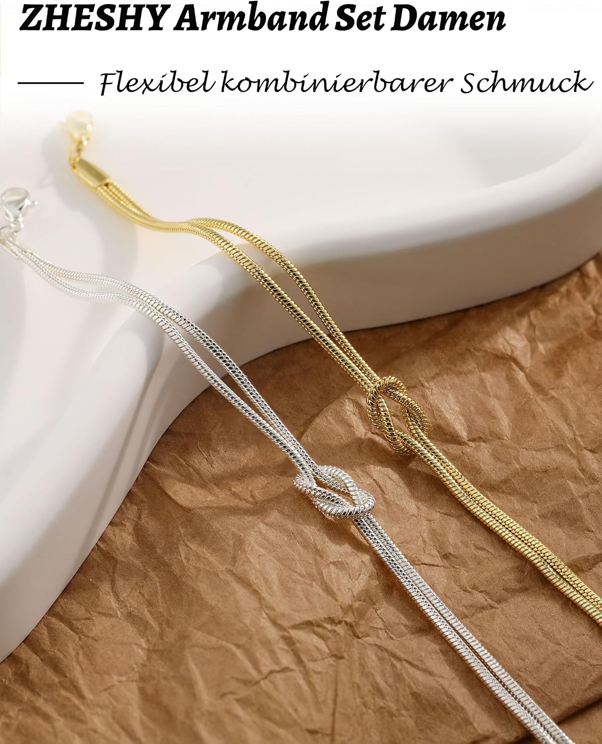 Detalle 2 de ZHESHY Armband Set 16 cm + 5 cm Verlängerung