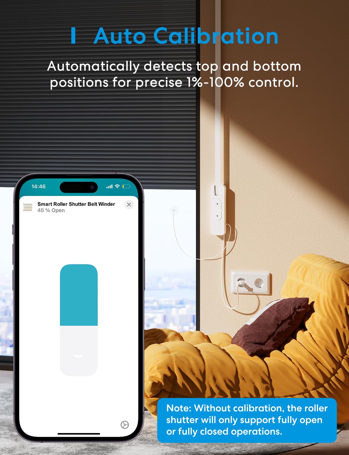 Detalle de Meross Matter Avvolgitore Tapparella Elettrico da Incasso – compatibile HomeKit, Alexa, Google e SmartThings