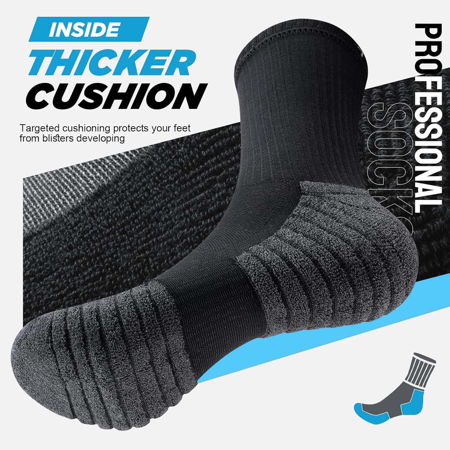 Thumbnail 3 de TANSTC Mens Wicking Socks 6 Pairs