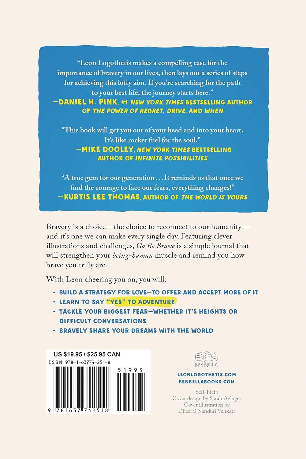 Detalle 2 de Go Be Brave: 24 ¾ Adventures Hardcover Book by Leon Logothetis