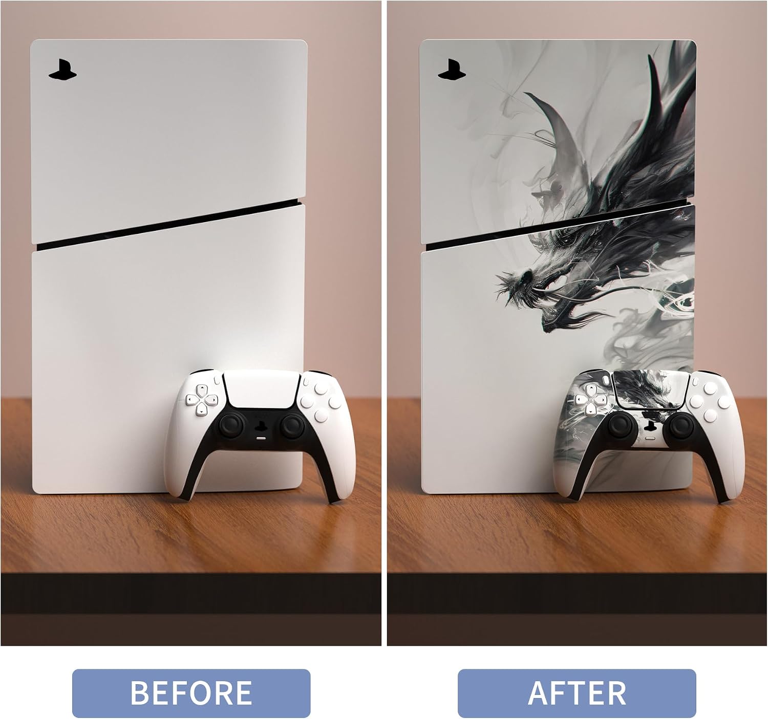 Thumbnail 6 de playvital PS5 Slim Skin Full Set Ink Spirit Dragon