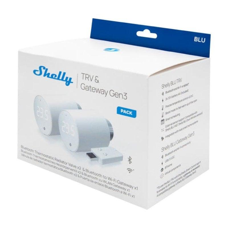 Detalle de Termostato inteligente Shelly WiFi programable (pack 2) para válvulas M30 x 1.5 mm