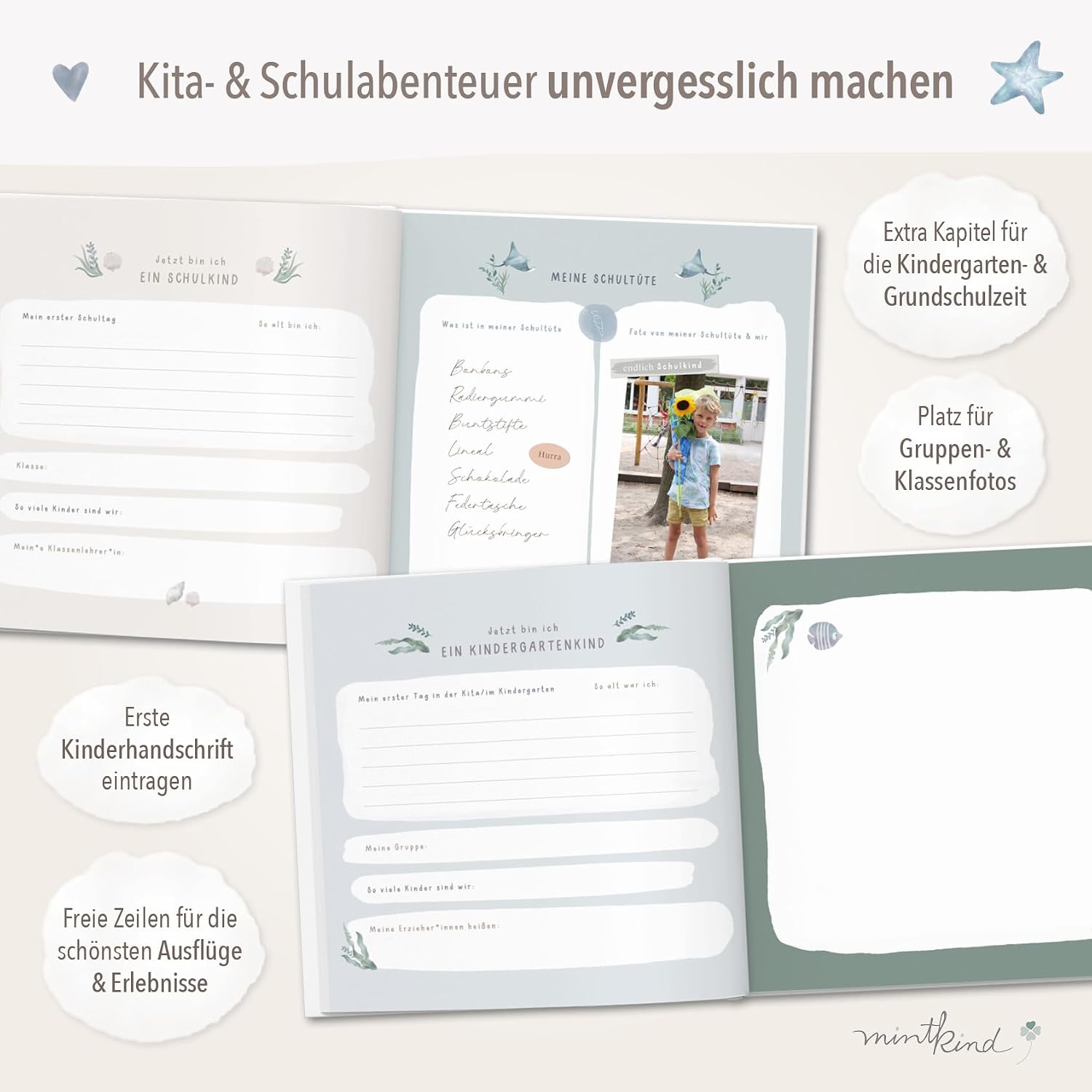 Thumbnail 4 de mintkind Erinnerungsalbum Kindheit Blau
