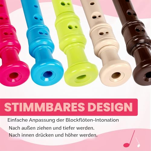 Thumbnail 6 de CONJURER Sopranblockflöte 8-Loch – Deutsche Griffweise, ABS, beige, inklusive Reinigungsstab und Zubehör