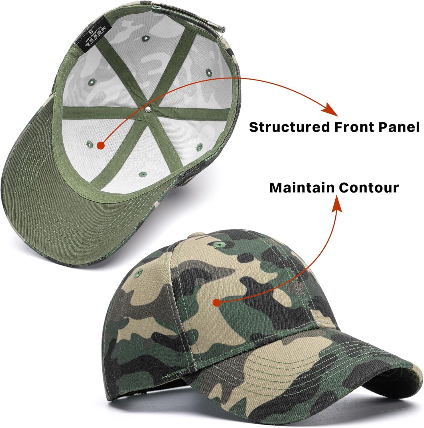 Detalle de spxkd Structured Baseball Hats for Men and Women – Breathable 100% Washed Cotton, Adjustable Buckle